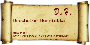 Drechsler Henrietta névjegykártya